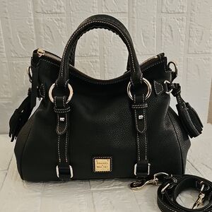 Dooney & Bourke Black Pebble Grain Leather Satchel